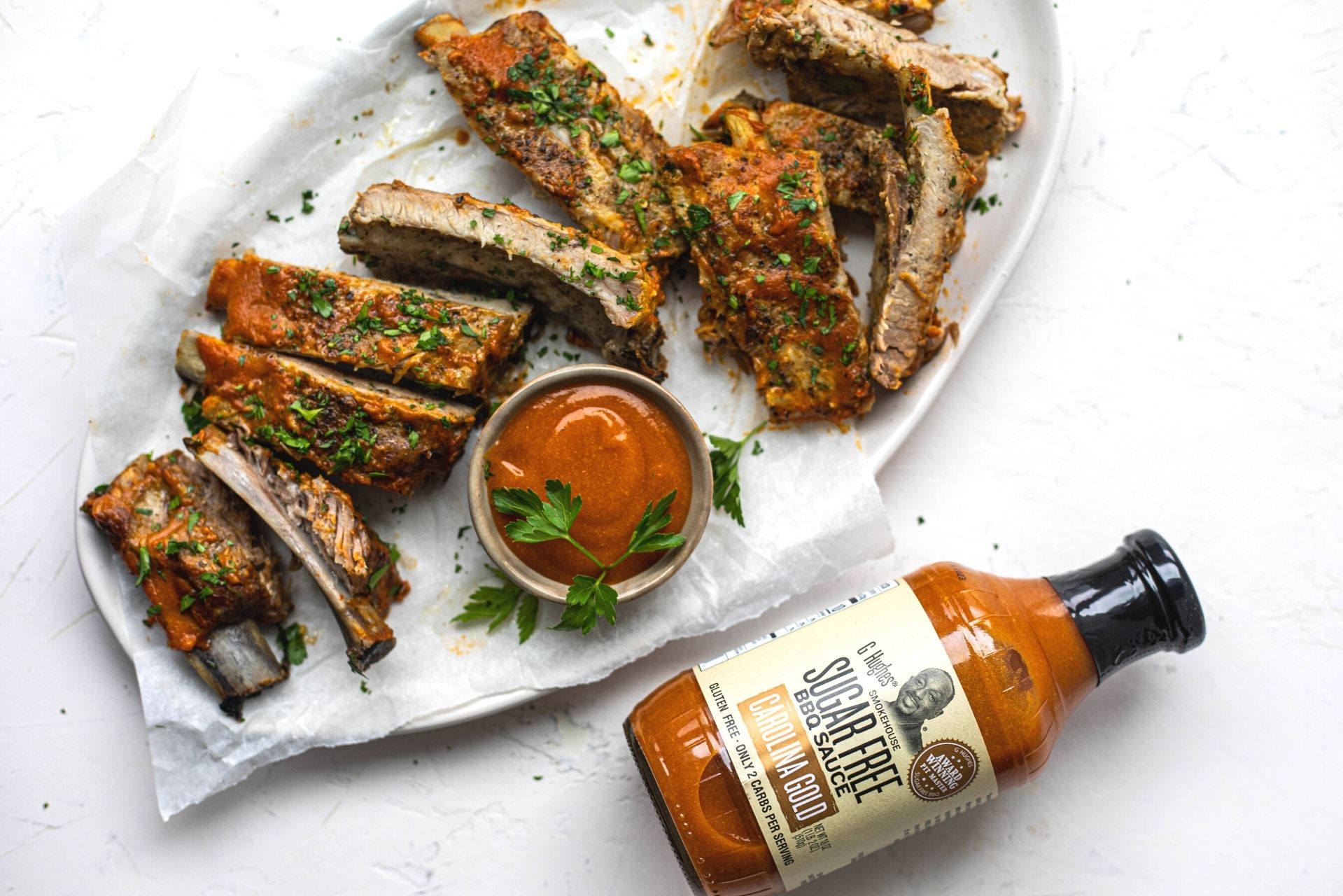 Keto Baby Back Ribs with Sugar-Free Southern BBQ Sauce