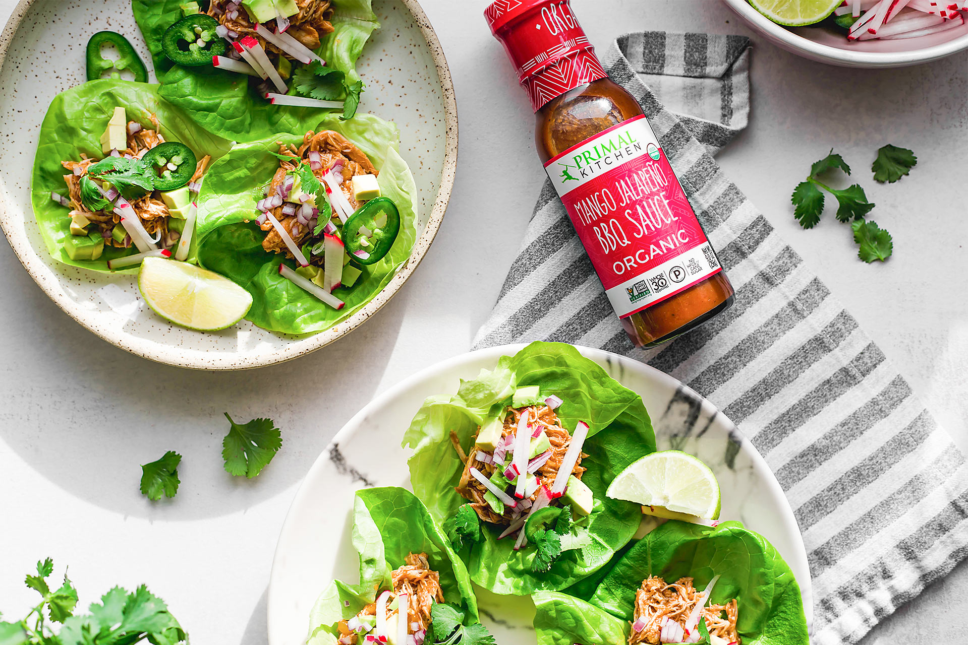 Mango Jalapeno Chicken Lettuce Wraps