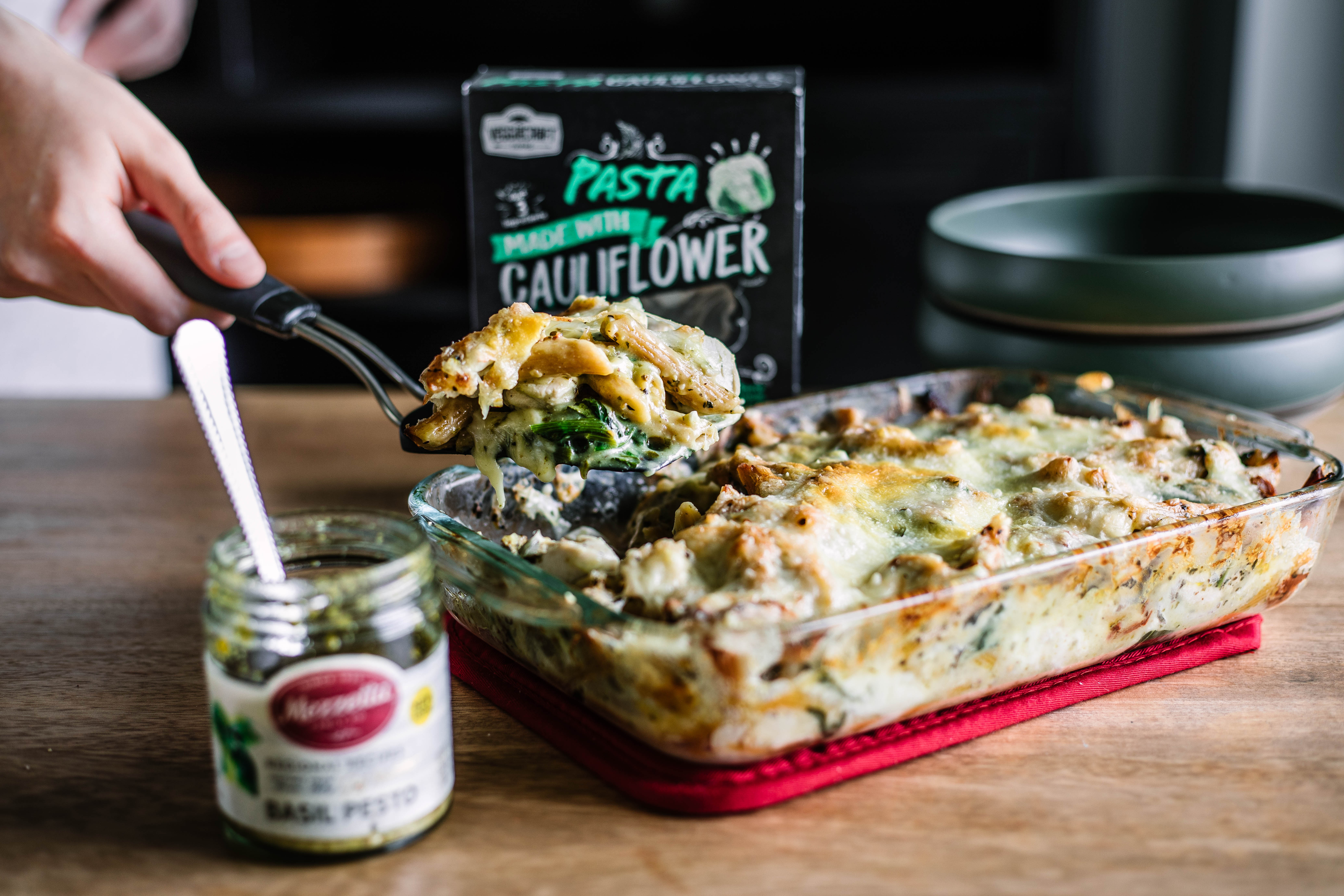Creamy Pesto Chicken Bake