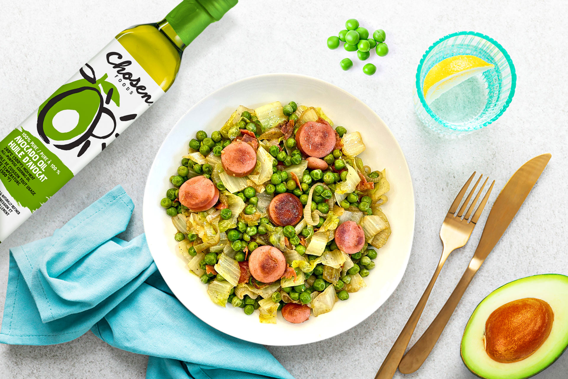 Gluten-Free Sausage & Green Peas