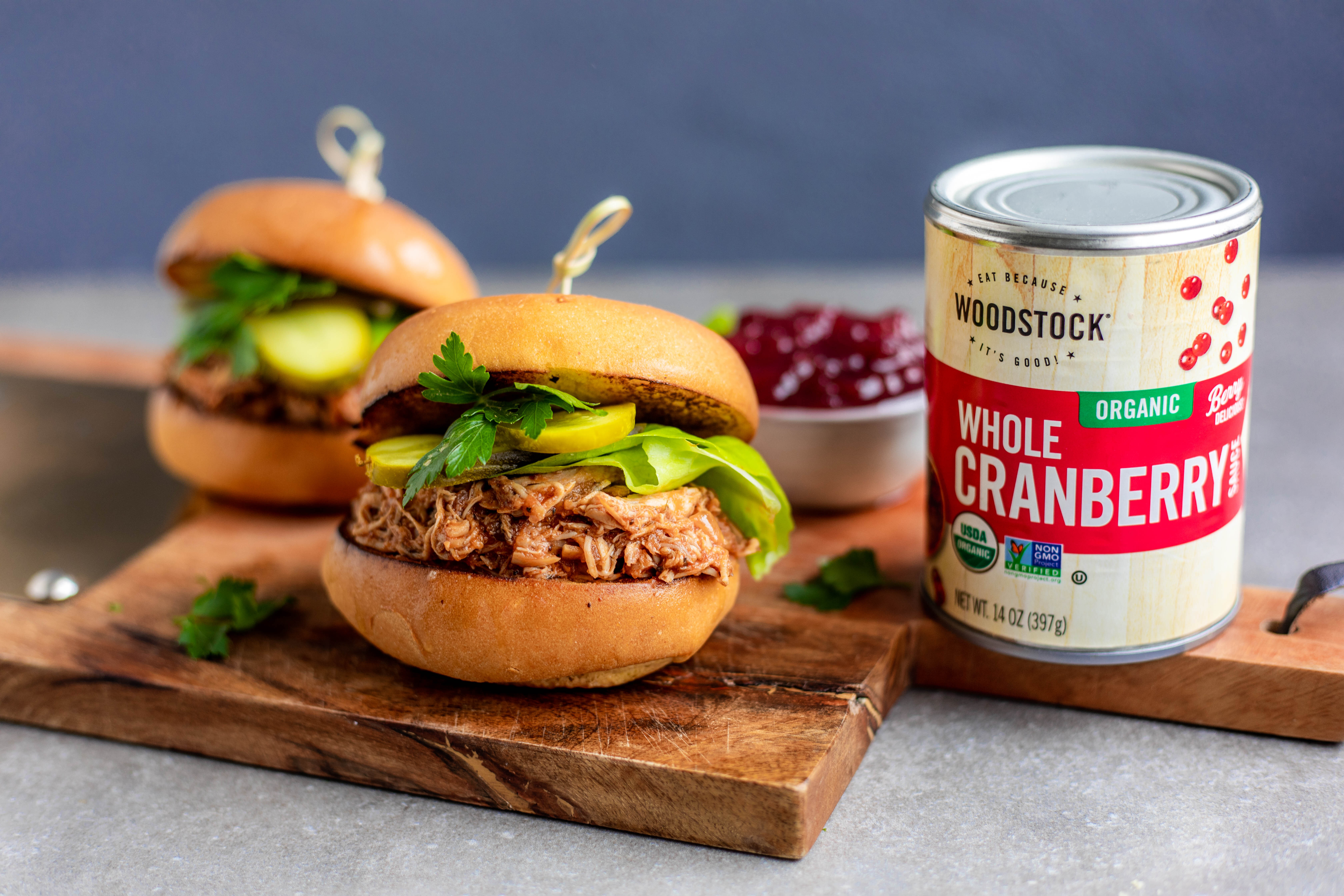 Cranberry-Orange Pulled Turkey Sandwiches