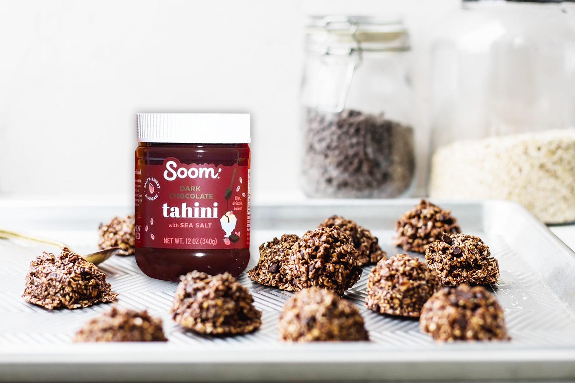 Gluten-Free Dark Chocolate Tahini Coconut Macaroons