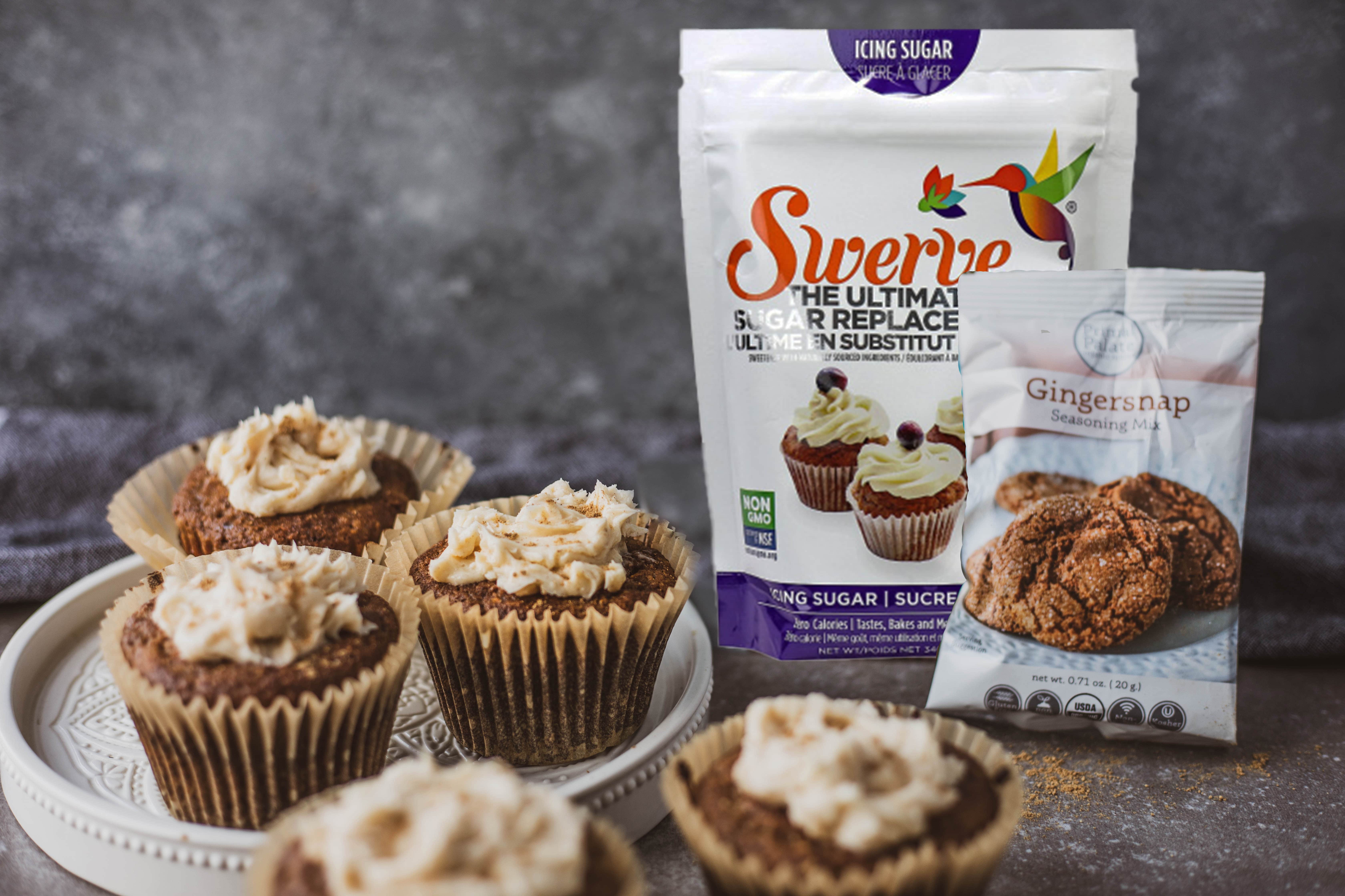Gingersnap Muffins with Vanilla Buttercream