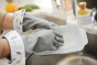 Image of Full Circle Splash Control Natural Latex Cleaning Gloves Large