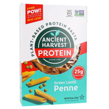 Front of Ancient Harvest Plant-Based Protein Pasta Green Lentil Penne