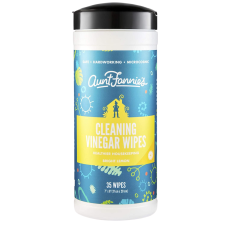Front of Aunt Fannie's Cleaning Vinegar Wipes Bright Lemon, 35 Wipes