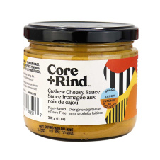 Front of Core and Rind Plant-Based + Dairy-Free Cashew Cheesy Sauce Sharp + Tangy, 312g