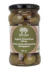 Divina Organic Green Olives Pitted, 150g