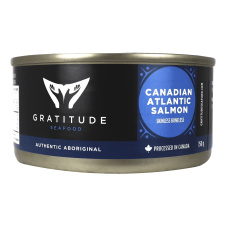 Front of Gratitude Seafood Skinless Boneless Canadian Atlantic Salmon