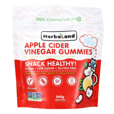 Front of Herbaland Low Sugar Apple Cider Vinegar Gummies, 240g