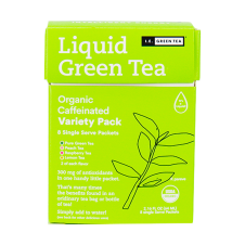 Front of I.E. Green Tea Liquid Tea Concentrate Variety Pack