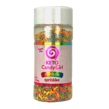Front of Keto Candy Girl Sugar-Free Rainbow Sprinkles