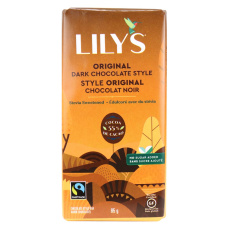 Front of Lily's Dark Chocolate Style Bar Original, 85g