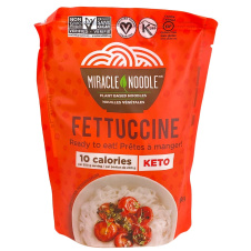 Front of Miracle Noodle Ready to Eat Keto Plant-Based Noodles Fettucine, 200g