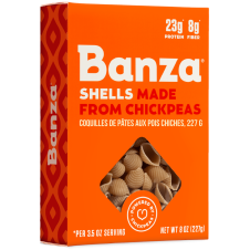 Front of Banza Chickpea Pasta Shells, 227g