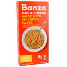 Front of Banza Chickpea Pasta Elbows + Classic Cheddar Mac & Cheese, 156g