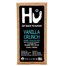 Front of Hu Vanilla Quinoa Qrispy Dark Chocolate, 60g