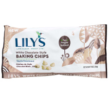 Front of Lily's Baking Chips White Chocolate Style, 255g