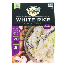 Front of Natural Heaven Keto-Friendly White Rice Made with Palm Hearts, 255g