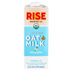 Front of RISE Brewing Co. Organic Dairy Free Oat Milk Vanilla, 946mL