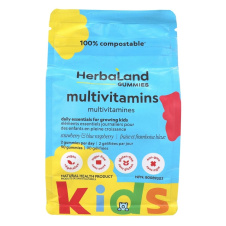 Front of Herbaland Sugar-Free Kids Multivitamin Gummies, 90 Gummies