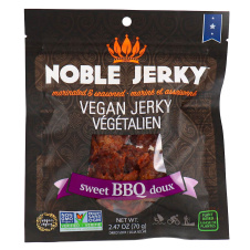 Front of Noble Jerky Vegan Jerky Sweet BBQ, 70g