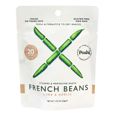 Poshi Gluten-Free French Beans with Lime & Garlic Steamed & Marinated Snack, 50g