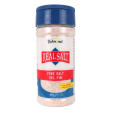 Front of Redmond RealSalt Fine Salt, 284g