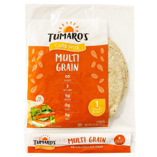Front of Tumaro’s Carb Wise Multi Grain Wraps, 8 Wraps