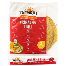 Front of Tumaro’s Carb Wise Sriracha Chili Wrap, 8 Wraps