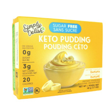 Front of Simply Delish Keto Natural Banana Flavour Instant Pudding, 48g