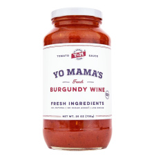 Front of Yo Mama's Burgundy Wine Keto Pasta Sauce, 708g