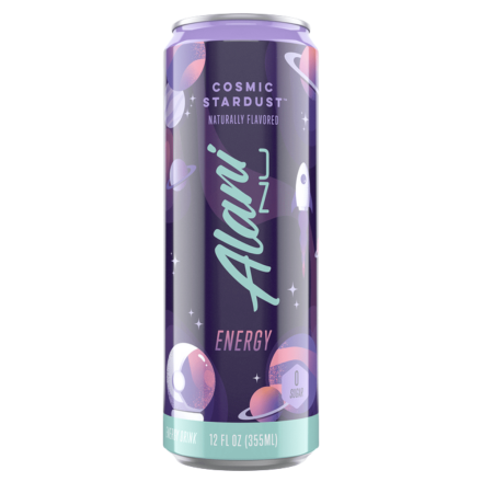 Front of Alani Nu Energy Drink Cosmic Stardust, 355mL