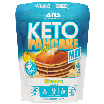 Front of ANS Performance Keto Pancake Mix Banana