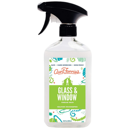 Front of Aunt Fannie's Glass & Window Vinegar Cleaner, 500 mL