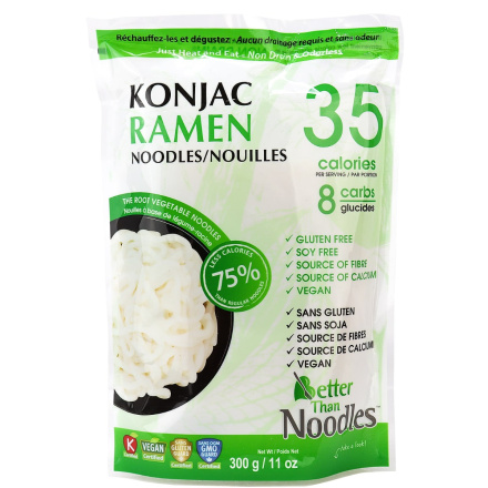 Front of Better Than Foods Non Drain & Odorless Konjac Ramen Noodles, 300g