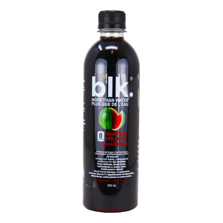 Front of Blk. Water Infused with Fulvic Minerals Watermelon, 500ml	