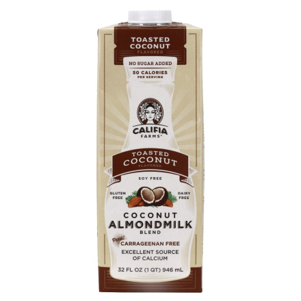 Front of Califia Farms Coconut Almond Milk Toasted Coconut