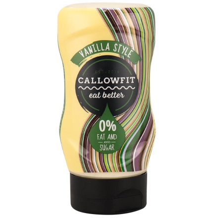 Front of Callowfit Vegan Vanilla Style Sauce, 300mL