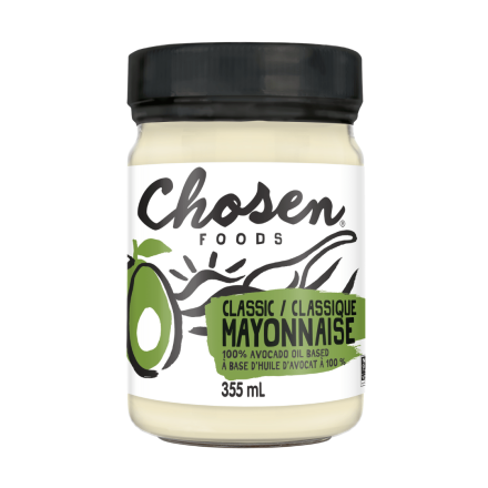 Front of Chosen Foods Avocado Oil Mayo, 355ml
