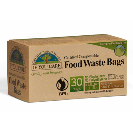 If You Care 3 Gallon Compostable Food Waste Bags, 30 bags