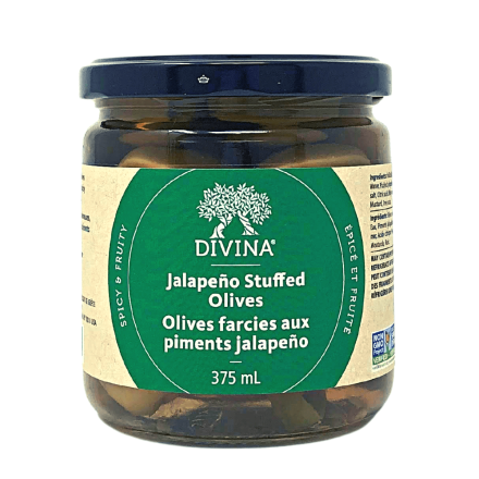 Front of Divina Jalapeno Stuffed Olives