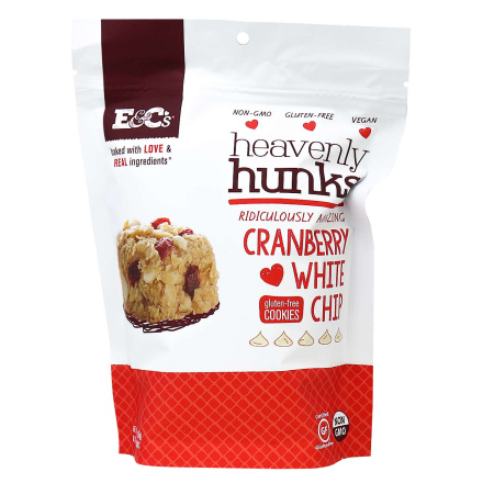 Heavenly Hunks Gluten-Free Cookies Cranberry White Chip, 170g