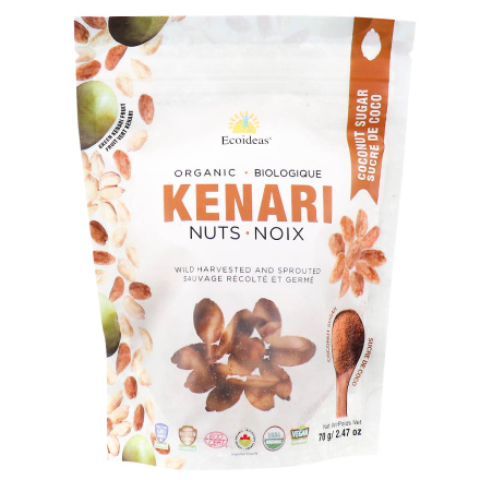Front of Ecoideas Organic Kenari Nuts Coconut Sugar, 70g