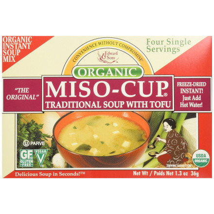 Edward & Sons Organic Traditional Miso-Cup, 4 Single Servings