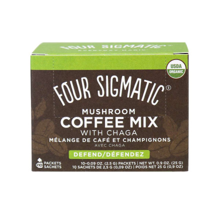 Four Sigmatic Organic Mushroom Coffee Mix with Chaga Defend - 10 Packets