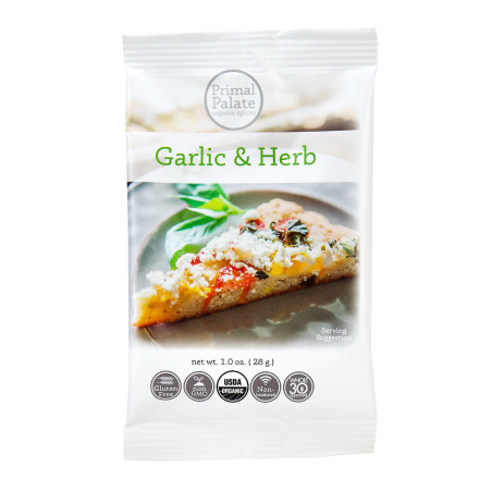 Primal Palate Organic Spices Garlic & Herb, AIP Friendly, 28g