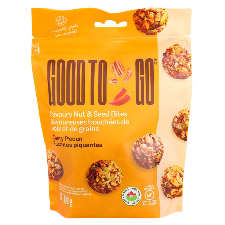 Front of Good to Go Zesty Pecan Savoury Nut & Seed Bites, 100g