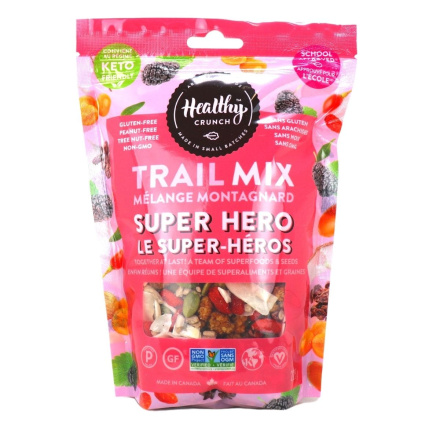 Front of Healthy Crunch Gluten-Free Trail Mix Super Hero, 225g
