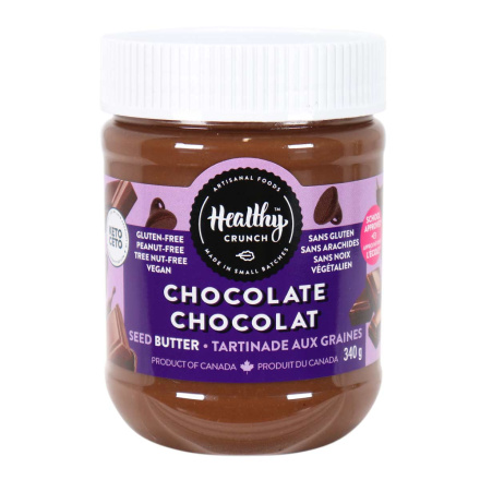 Front of Healthy Crunch Chocolate Seed Butter, 340g